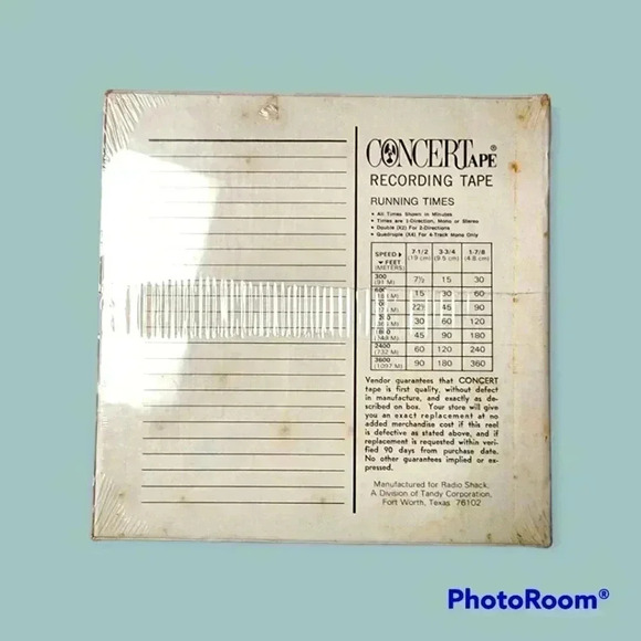 Reel to Reel 7 inch super tape recording by Radio Shack. Vintage. Sealed - Picture 2 of 2